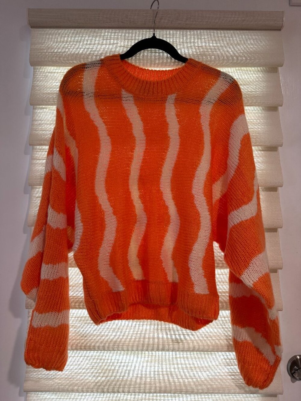 willow + root orange sweater (size XL)